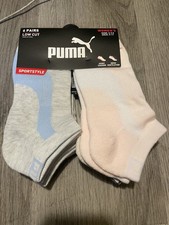New Puma Womens 6 Pair Cushioned Low Cut Socks.