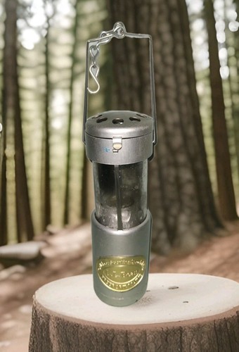 Vtg L. L. Bean Alpine Lantern, aluminum hanging camping lamp w glass insert - Picture 1 of 12