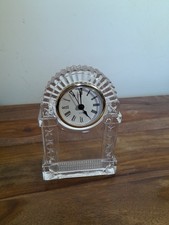 Quartz Desk Mantle Clock 24% Lead Crystal