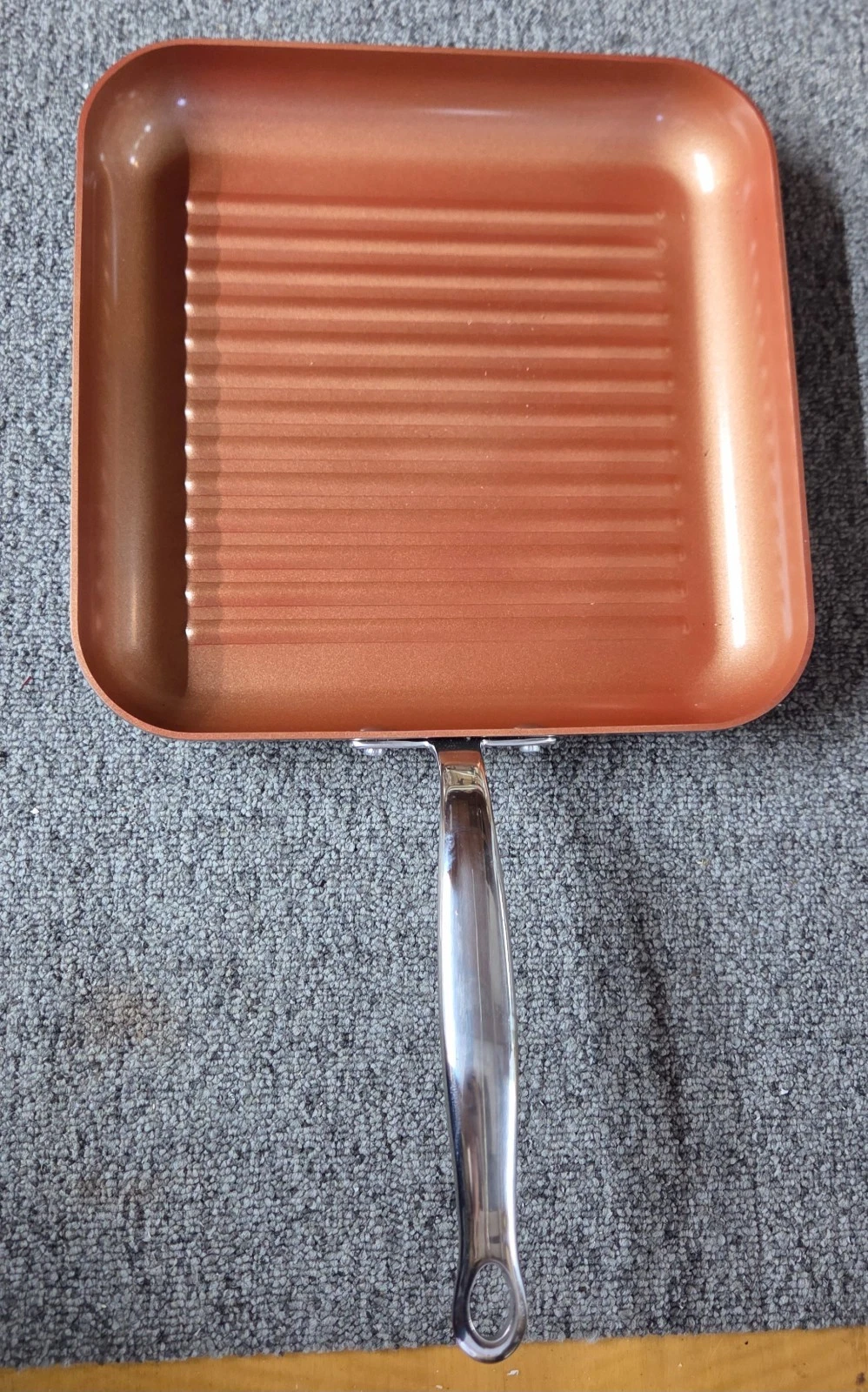Simply Ming 11.5 inch Non Stick Square Frying Grill Pan, NEW without Box