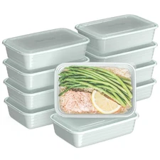 Bentgo Prep - 20-Piece 1-Compartment Reusable Meal Prep Containers with Lids,...