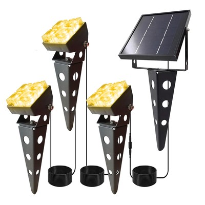 Solar Spotlights Outdoor Waterproof IP65 Landscape Spot Lights with Metal Sta...