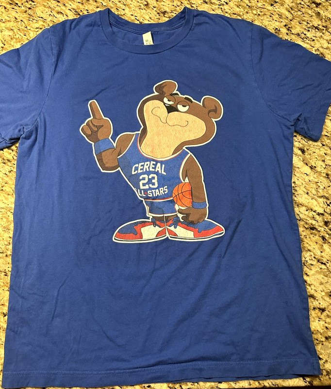 Vintage Golden Crisp Blue T-Shirt Men's L Super Sugar Bear