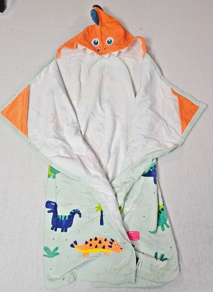 Toalla de baño con capucha dinosaurio verde juvenil talla única por marca de miembros Foto 3 de 4