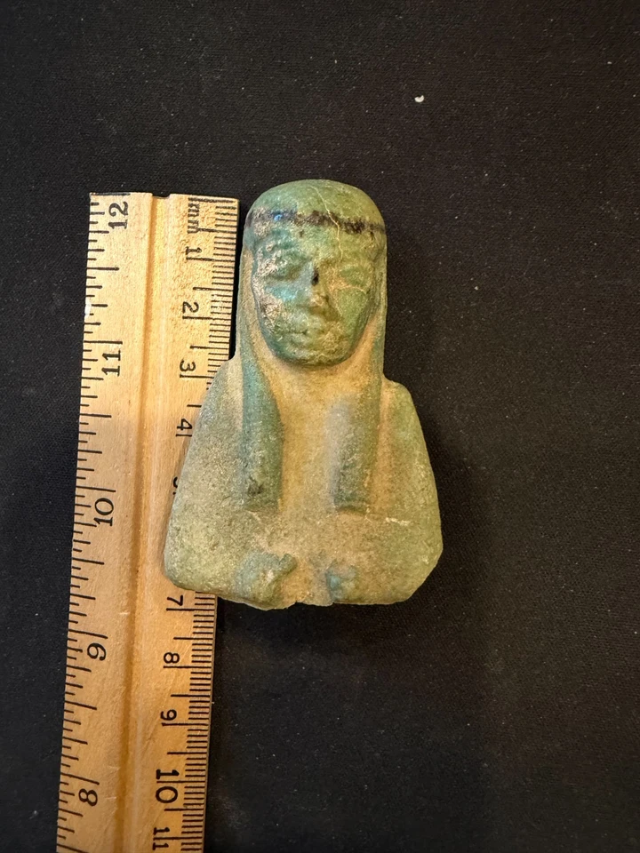 Старинный египетский зеленый маленький бюст Grand Tour 18–19 века... - Изображение 3 из 4
