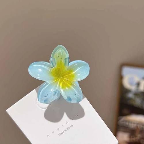 6Pcs Hawaiian Gradient Flower Hair Claw Clips Small Fashion Hair Accessories UK - Picture 4 of 21