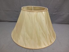 Vintage Large 6 Panel Patterned Cream Beige Golden Lampshade 20” Light