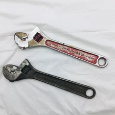 J.H. Williams & Co 6" "Superjustable" Wrenches (x2) Forged Alloy Vintage USA