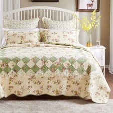 Greenland Home 100 Cotton Fashion Quilt Collection, Prewashed, Reversible Qu...