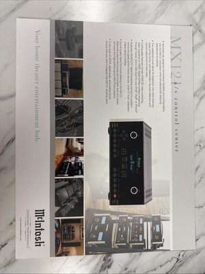 McIntosh MX121 A/V Control Center Original Dealer Ad And Spec Sheet 