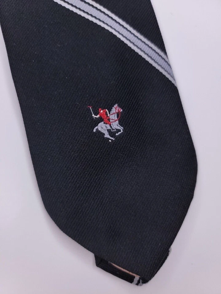 Corbata formal Via Re para hombre 54"Lx3"W negra/gris  Foto 2 de 4