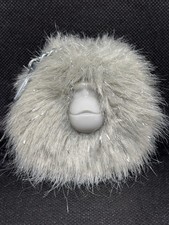 Gray And Silver Pom Pom Kipling Monkey Keychain Anna