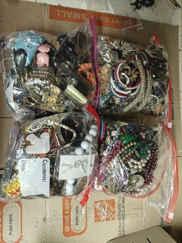 23 lbs junk jewelry lot: costume, vintage, some wearable
