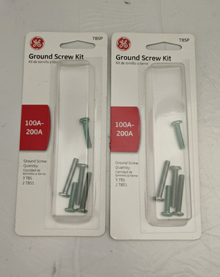 Pack of 2 GE Electrical Bonding / Grounding Screw Kit, 100A-200A 3 TBS, 2 TBS1
