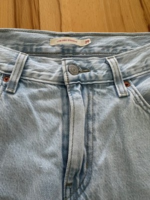 damen Jeans Low Pro Straight von Levis Gr. W29 bleached