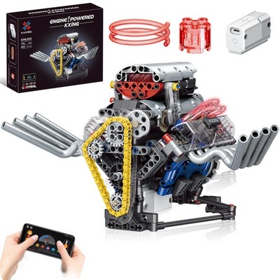 BYTLK V8 Engine Building Set,Build Your Own Mini Engine That Works, Physical ...