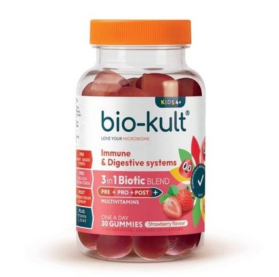 Bio-Kult 3-in-1 Biotic Blend Gummis für Kinder Erdbeergeschmack - 30 Gummis