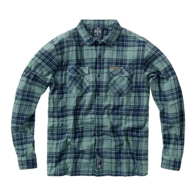 West Coast Choppers Langarmhemd Herren WCC Rigid Flannel Green/Navy grün/blau