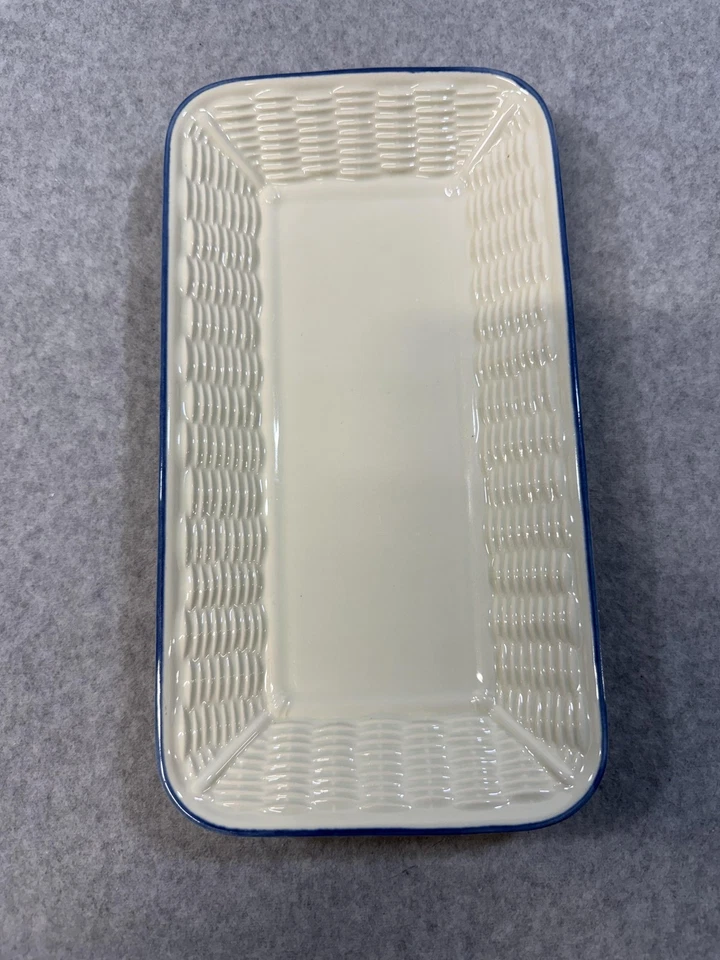 Pfaltzgraff Replacement Basketweave Stoneware Serving Tray Made in USA Retired - Image 2 of 4