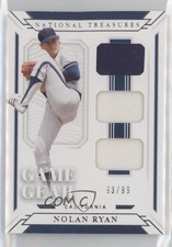 2019 National Treasures Game Gear Materials Trios 93/99 Nolan Ryan HOF e8a
