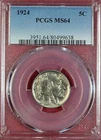 1924-P BUFFALO NICKEL PCGS MS64