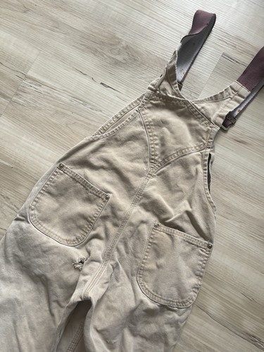VINTAGE 80s CARHARTT DOUBLE KNEE USA Union Overalls Boys 8-10 - Picture 6 of 7
