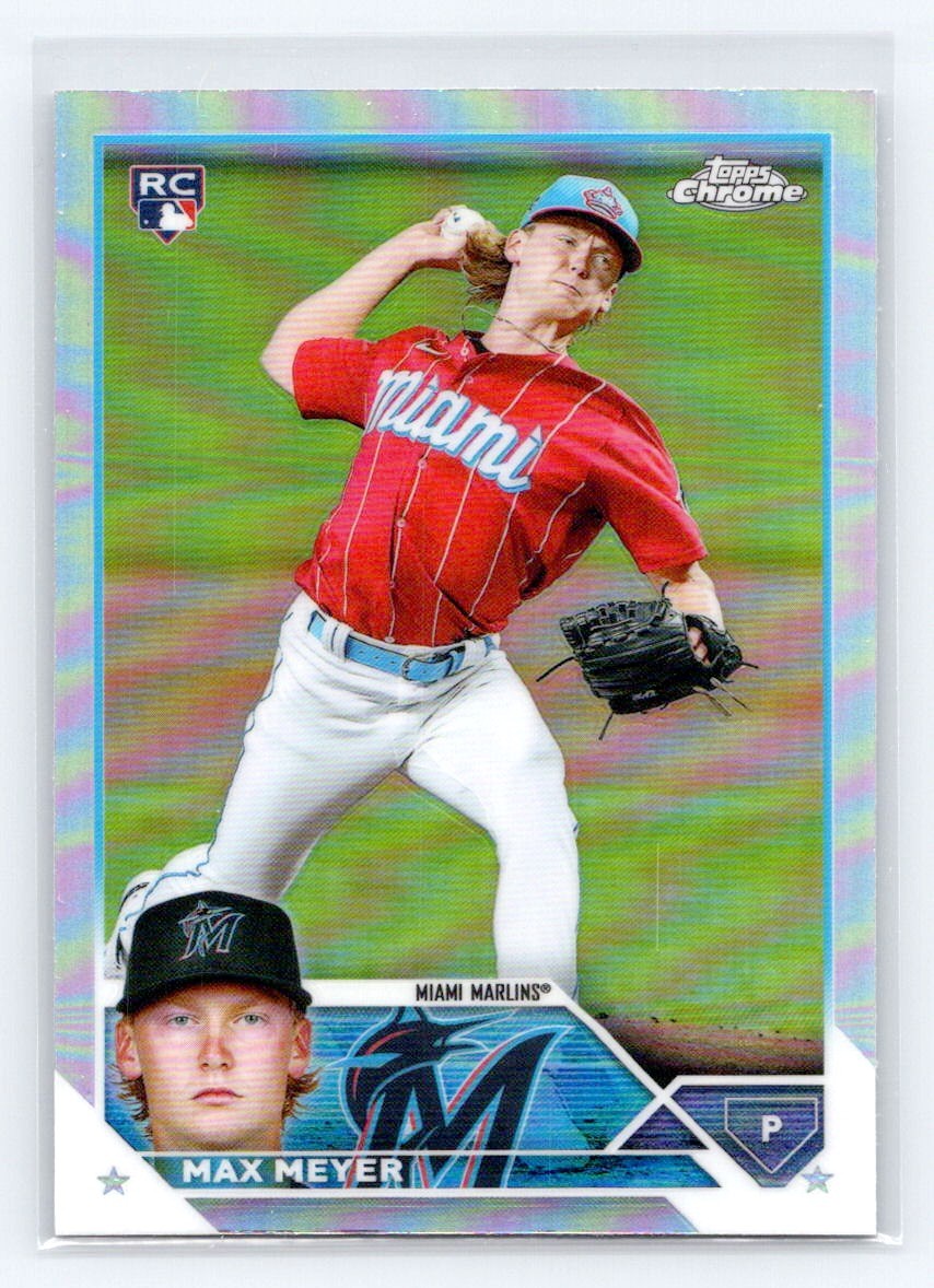 2023 Topps Chrome Refractor #104 Max Meyer Rookie Miami Marlins