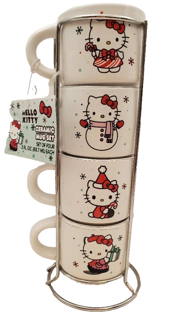 Hello Kitty Set Da 2 Tazze In Ceramica Camper Da 9 E 16 Once - 2