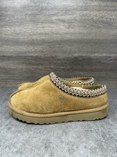 UGG Tasman Womens Size 8 Chestnut Brown Suede Sheepskin Lined Slippers Clogs