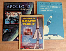 Vintage Books Space Flight Exploration Apollo 13 Program Kids - 2 are 1950s