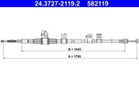 ATE Seilzug, Feststellbremse 24.3727-2119.2 FüR Mitsubishi