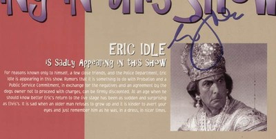 ERIC IDLE - PROGRAM SIGNED