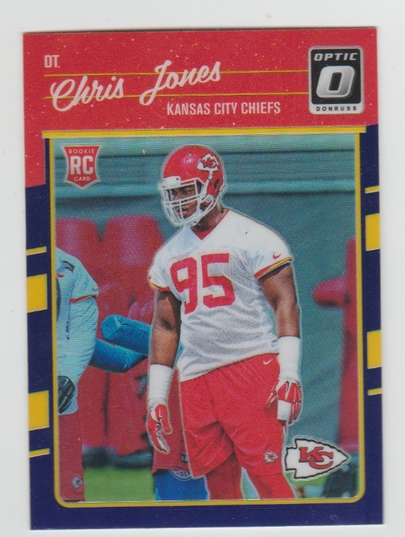 CHRIS JONES Chiefs 2016 Donruss Optic PURPLE Rookie Card #109 SP RC Future HOF C