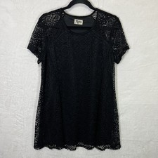 Show Me Your Mumu Lace Dress Women’s L Black Babydoll Whimsigoth Witchy Fairy