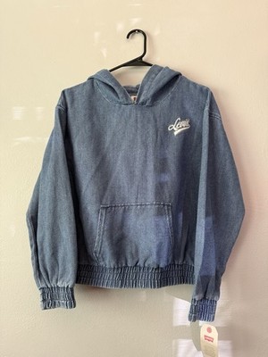 Levi's Teens XL Blue Denim Pullover Hoodie 