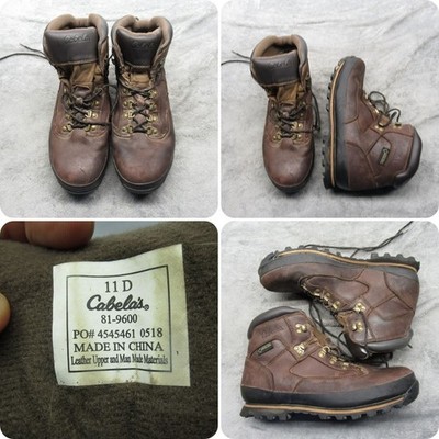 Cabelas Hiking Boots Men 11 D Brown Leather GoreTex  display picture 1