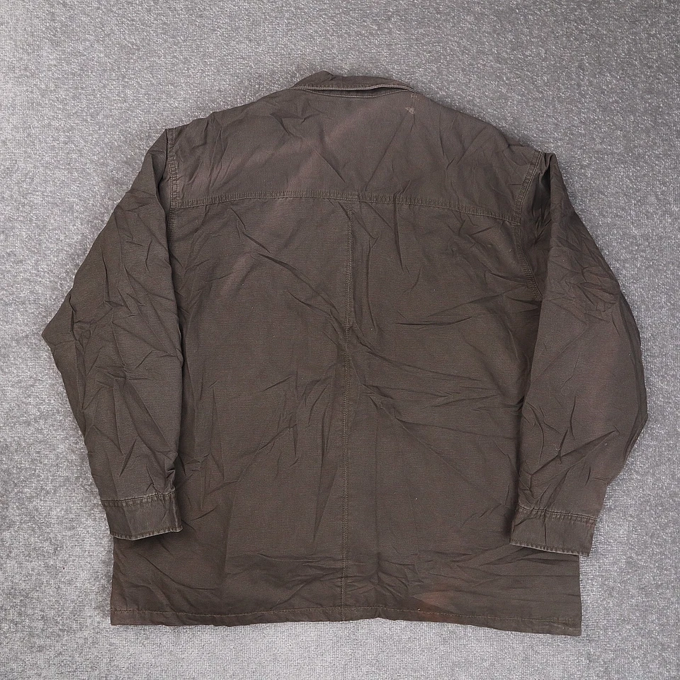 VTG 90s Arrow Blue Jean Co Sun Faded 2XL Brown Long Sleeve Full Snap Work Jacket - Image 2 of 4