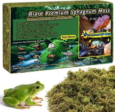 21 OZ Premium Sphagnum Moss for Reptiles- 50QT Natural Live Moss Reptile Moss...