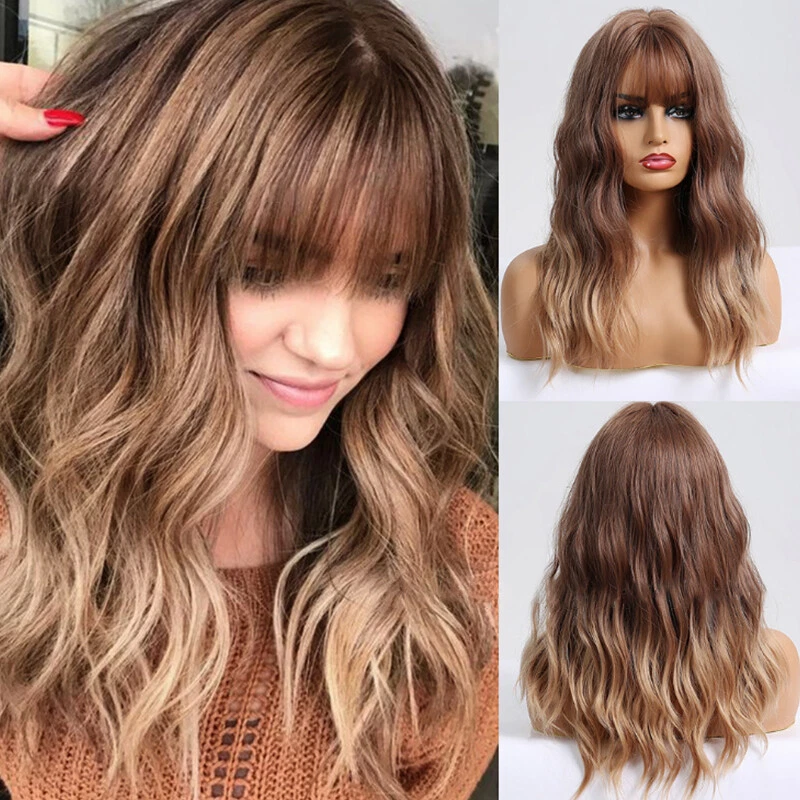 Long brown ombre wig cheap