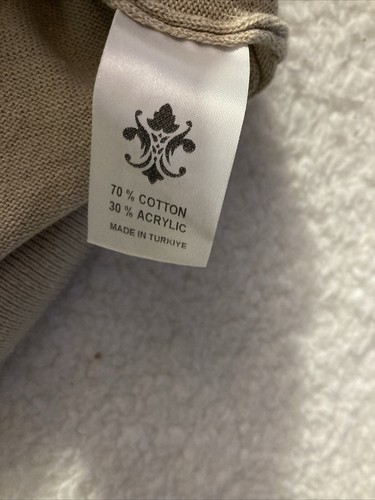 Luchiano Visconti tan Beige Pullover Preppy Business Casual Sweater Size XL - Bild 7 von 7
