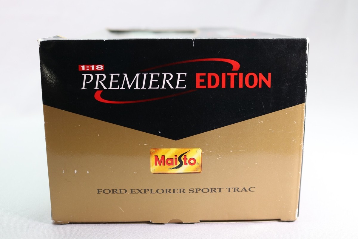 Ford Explorer Sport Trac Maisto 1/18 LJ518 Blanche, Collection, Boîte Abîmée