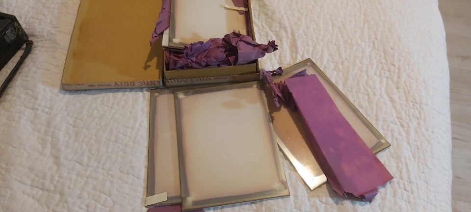 6 plaques de Verre au gélatino chlorure d'argent Maison H Dorval - Photo 3/4