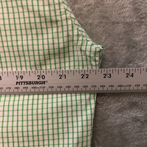 H&M Men Two Ply Gingham Check Plaid Classic Preppy Cotton Button Up Shirt L 16.5 - Picture 7 of 11
