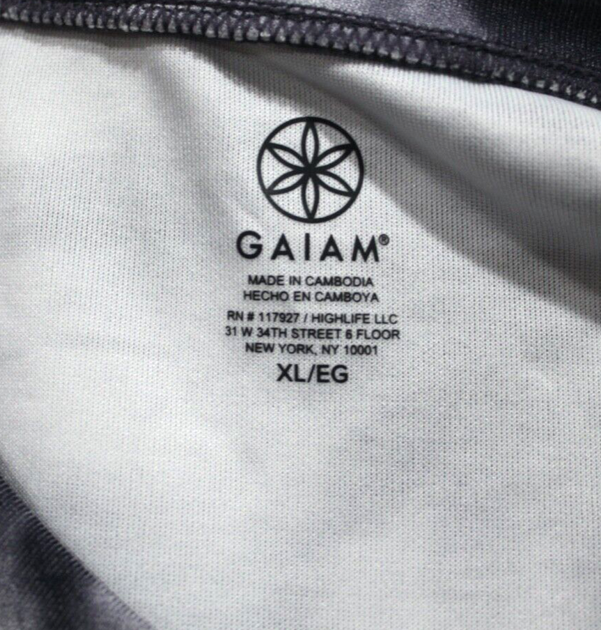 Gaiam Women's Hudson Dress Gray Tie Dyed Sleeveless Active Stretch Size