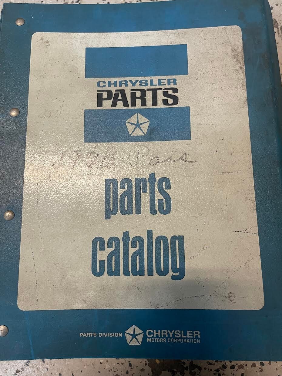 1968 Chrysler Plymouth Dodge Passenger Cars Parts Catalog Binder Manual OEM