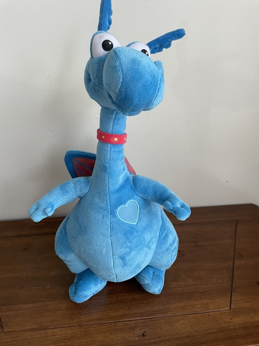 Disney Doc McStuffins Plush Talking T Rex Stuffy Blue Dinosaur