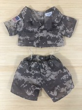 Build a Bear Camouflage Army Clothing Outfit 2Pc Top  Bottom Set Camo Military
