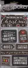MAMBI Soft Spoken CHRISTMAS themed dimensional stickers Awesome  Fast ship 