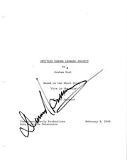 * DAMON HERRIMAN * signed movie script * JUSTIFIED * DEWEY * COA * 1