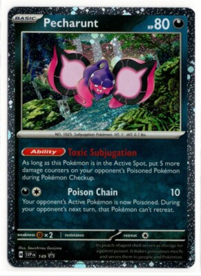 Pokemon Scarlet Violet Black Star Promo Cosmo Holo SVP149 Pecharunt